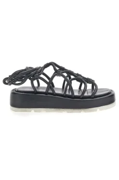 Sandali Lace-Up Neri 3770-GRAZIE