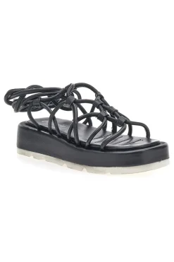 Sandali Lace-Up Neri 3770-GRAZIE