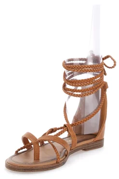 Sandali Lace-Up Sabbia Con Suola Flat Cafe' Cost 2502-CAFÈ COST New