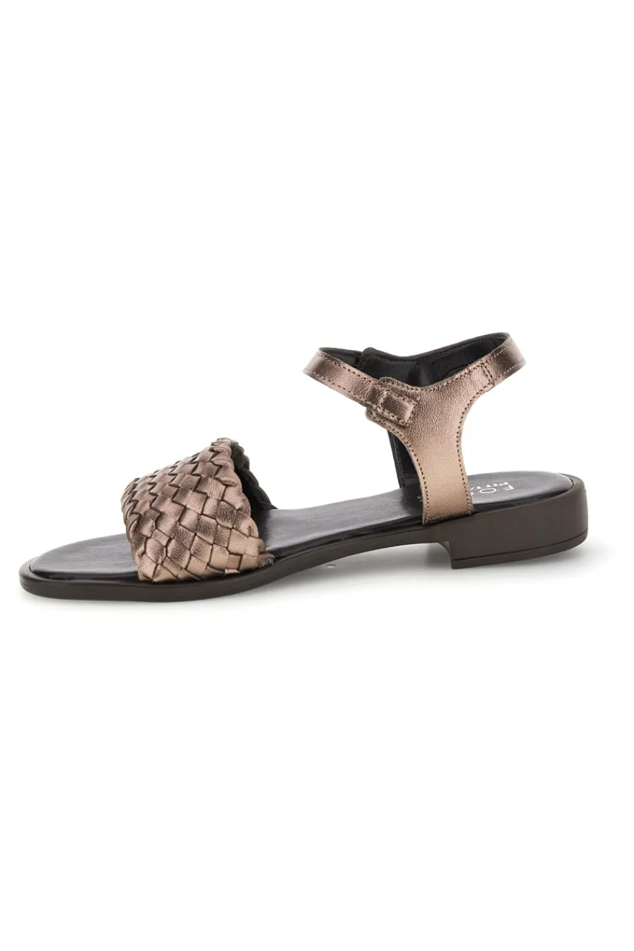 Sandali marrone con fascia intrecciata pelle 222230-PITTARELLO FOCUS