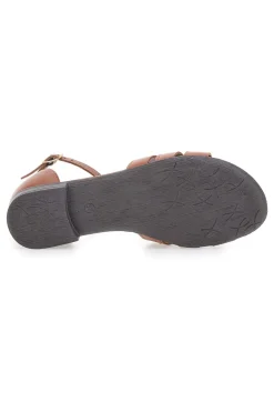Sandali Marroni Bassi in Vera Pelle 225485-PITTARELLO LOOK New