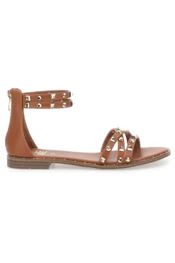 Sandali Marroni con Borchie e Cerniera Posteriore ME & ME 662-ME u0026 ME Hot