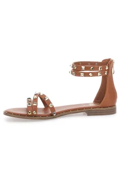 Sandali Marroni con Borchie e Cerniera Posteriore ME & ME 662-ME u0026 ME Hot