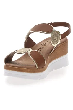 Sandali Marroni con Brillantini e Platform 11075035-PLOCADI