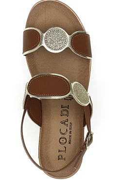 Sandali Marroni con Brillantini e Platform 11075035-PLOCADI