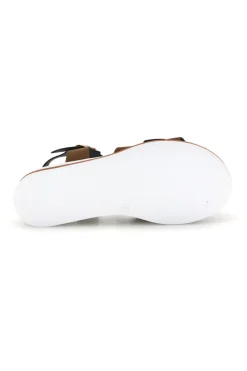 Sandali marroni con cinturino alla caviglia e fibbia M215-PRIMA RIGA Discount