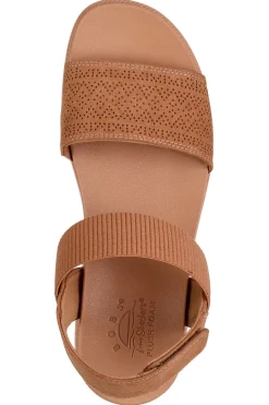 Sandali marroni con cinturino in velcro e fascia traforata Desert kiss low-SKECHERS Discount
