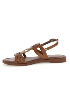 Sandali marroni con fasce intrecciate e cinturino TIMA644-PITTARELLO SUN Hot