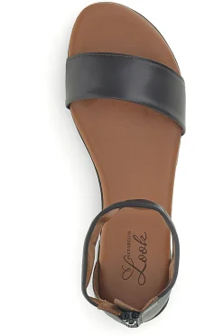 Sandali marroni con fascia e zip sul retro 225495-PITTARELLO LOOK Best