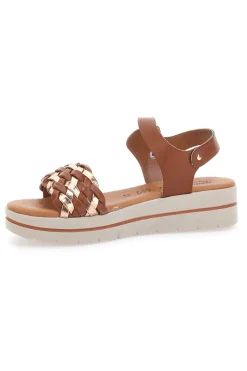Sandali Marroni con Platform e Tomaia Intrecciata 4-PRIMA RIGA Outlet