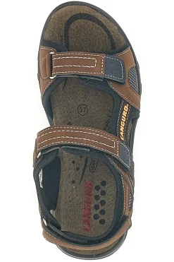 Sandali Marroni Con Strappi in Velcro 1015-CANGURO Hot