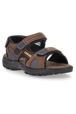 Sandali Marroni Con Strappi in Velcro 1015-CANGURO Hot