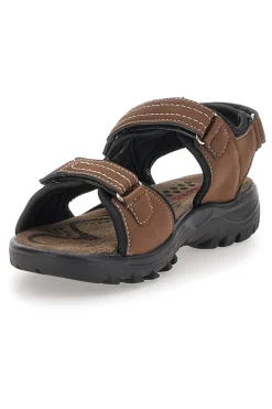 Sandali Marroni Con Strappi in Velcro 1015-CANGURO Hot