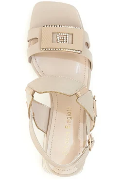 Sandali Natural Con Tacco a Blocco 9039-LAURA BIAGIOTTI Outlet