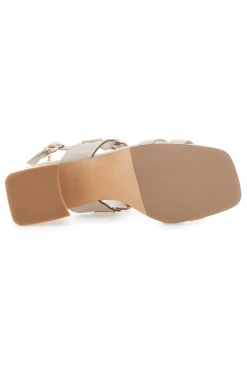 Sandali Natural Con Tacco a Blocco 9039-LAURA BIAGIOTTI Outlet