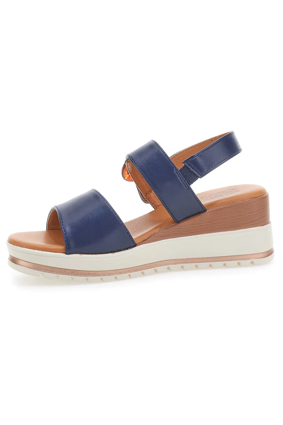 Sandali Navy con Zeppa Bianca a Contrasto BR1962-PITTARELLO SUN Discount