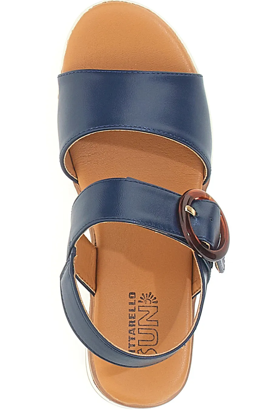 Sandali Navy con Zeppa Bianca a Contrasto BR1962-PITTARELLO SUN Discount