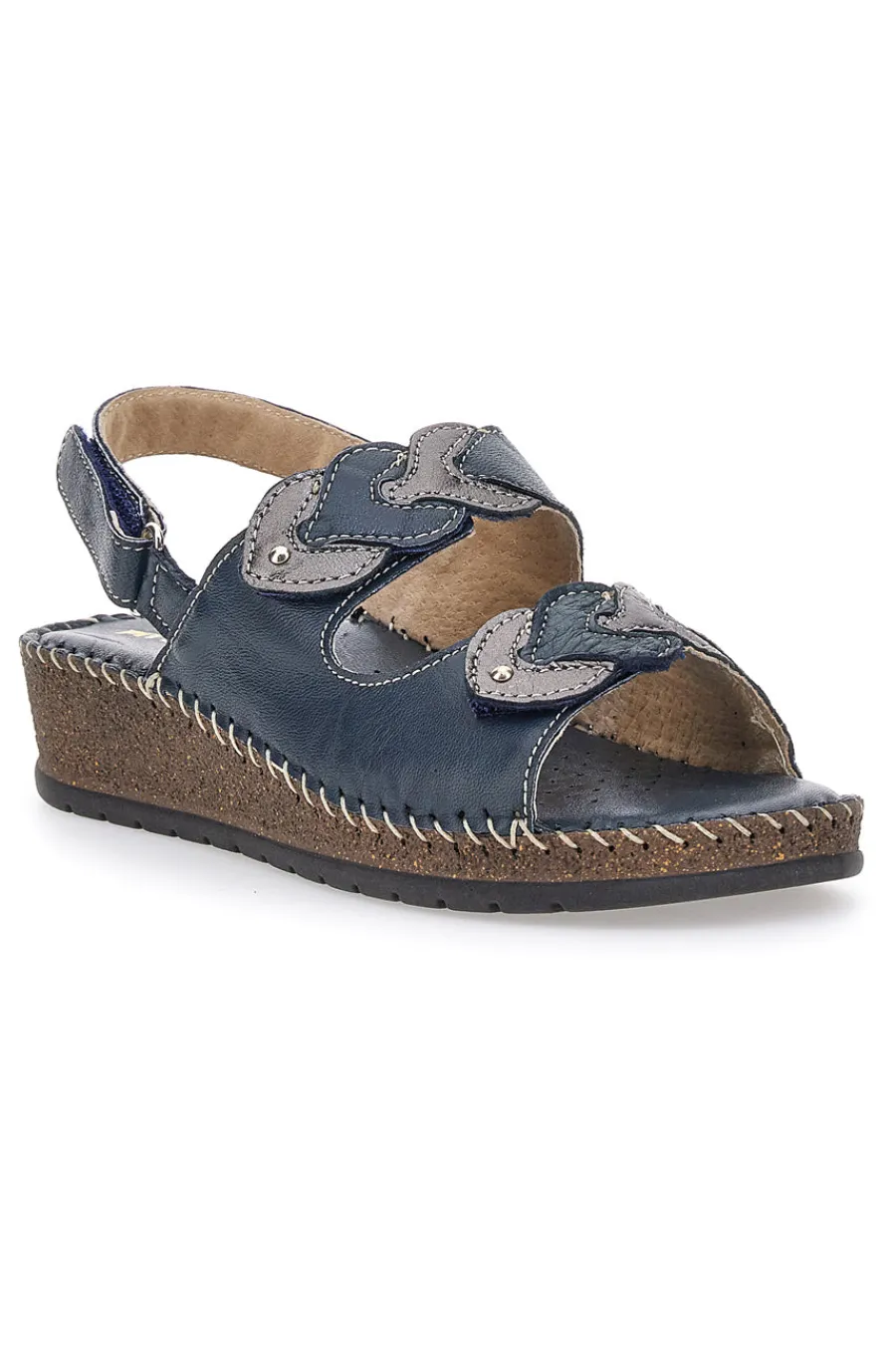 Sandali Navy Sling-back Con Strappo In Velcro 42063-PITTARELLO New