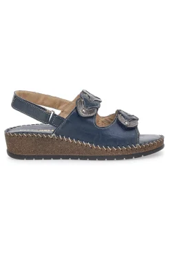 Sandali Navy Sling-back Con Strappo In Velcro 42063-PITTARELLO New