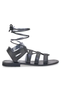 Sandali neri alla schiava in stile gladiatore 1369-PITTARELLO SUN Best