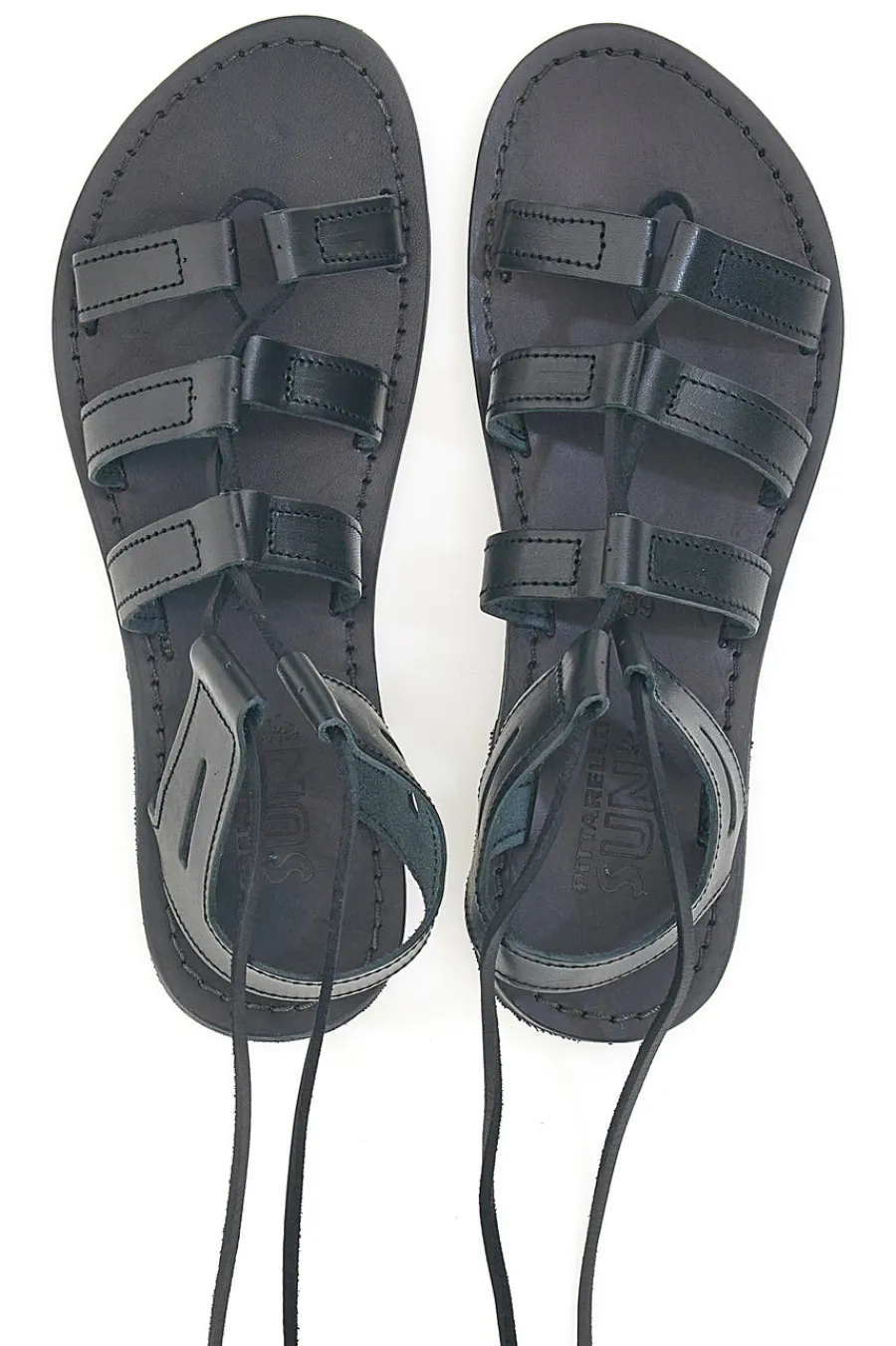 Sandali neri alla schiava in stile gladiatore 1369-PITTARELLO SUN Best