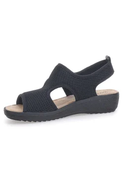 Sandali neri con apertura laterale da donna 55B85F-FLY FLOT Hot
