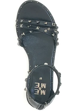 Sandali Neri con Borchie e Cerniera Posteriore ME & ME 662-ME u0026 ME Best