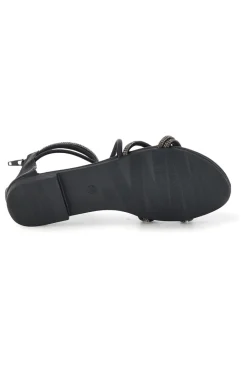 Sandali neri con cavigliera e dettagli luminosi PRE5432-MON DIEU Hot