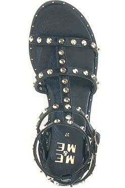 Sandali Neri Con Cinturini E Borchie Dorate ME & ME 663-ME u0026 ME Hot
