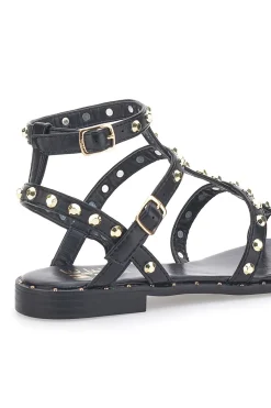 Sandali Neri Con Cinturini E Borchie Dorate ME & ME 663-ME u0026 ME Hot