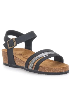 Sandali neri con dettagli metallici 309-BIO UP Best