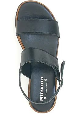 Sandali neri con Doppia Fascia Made in Italy 299470811-PITTARELLO New