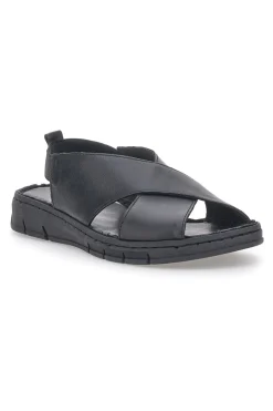 Sandali Neri con Elastico Posteriore e Tomaia in Pelle 3324229-PITTARELLO FOCUS