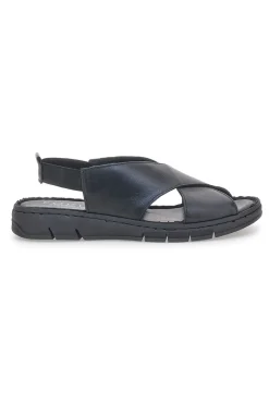 Sandali Neri con Elastico Posteriore e Tomaia in Pelle 3324229-PITTARELLO FOCUS