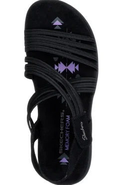 Sandali neri con fasce elastiche REGGAE SLIM SUNNYSIDE 2.0-SKECHERS Outlet