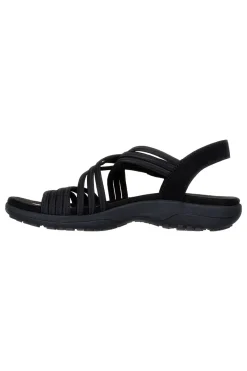 Sandali neri con fasce elastiche REGGAE SLIM SUNNYSIDE 2.0-SKECHERS Outlet