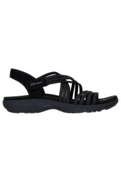 Sandali neri con fasce elastiche REGGAE SLIM SUNNYSIDE 2.0-SKECHERS Outlet