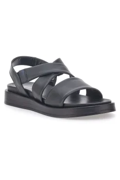 Sandali neri con fasce imbottite incrociate PITTARELLO FOCUS 28068IN-PITTARELLO CAPSULE Clearance
