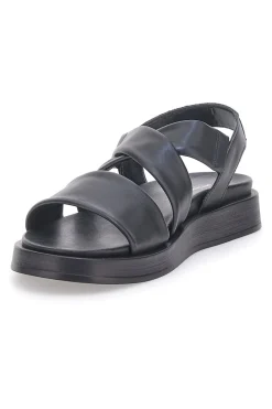 Sandali neri con fasce imbottite incrociate PITTARELLO FOCUS 28068IN-PITTARELLO CAPSULE Clearance