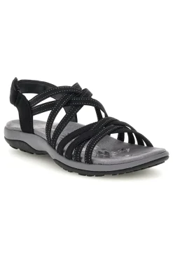 Sandali neri con Memory Foam Reggae Slim Summer Getaway-SKECHERS Clearance