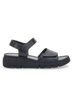 Sandali Neri con Strappi In Velcro 350005-MIO TEMPO Best