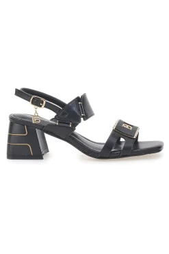 Sandali Neri Con Tacco a Blocco 9039-LAURA BIAGIOTTI Outlet