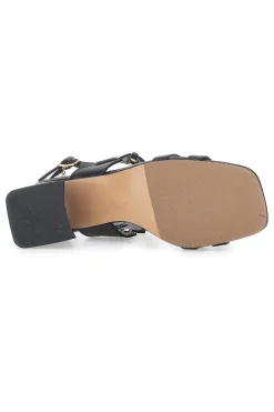 Sandali Neri Con Tacco a Blocco 9039-LAURA BIAGIOTTI Outlet