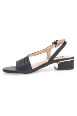 Sandali Neri Con Tacco Basso 51251-MARIELLA BURANI Sale