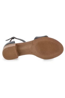 Sandali Neri Con Tacco Basso 243035-PITTARELLO LOOK Online