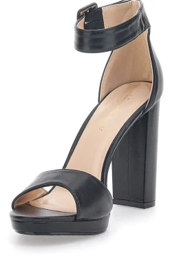 Sandali Neri con Tacco e Cinturino 6031-LE HAVRE PARIS Outlet