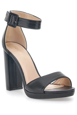 Sandali Neri con Tacco e Cinturino 6031-LE HAVRE PARIS Outlet
