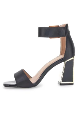Sandali Neri con Tacco e Cinturino 407-FIRST LADY