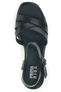 Sandali neri con tacco e plateau AD897701-PRIMA RIGA