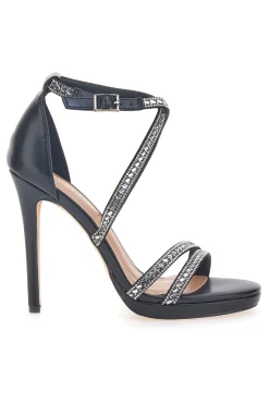 Sandali Neri con Tacco e Strass 459-FIRST LADY Online
